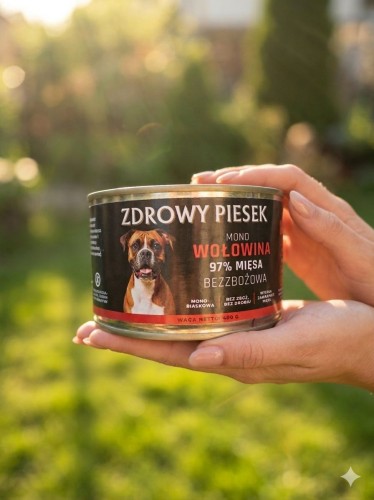 zdrowy piesek wołowina 97% mokra karma dla psa